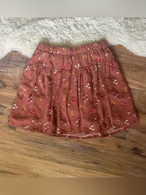 jumping beans Rust Floral Tiered Skort